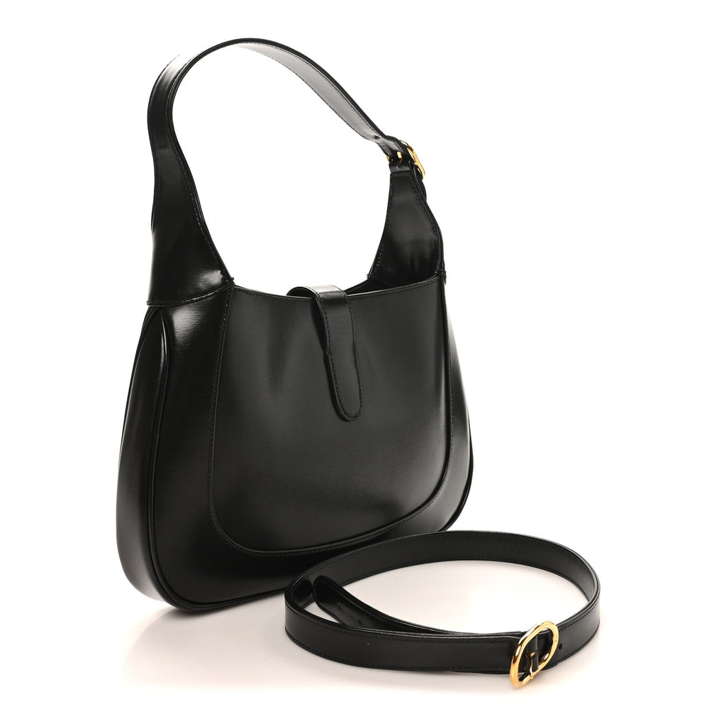 Gucci Boarded Dyana Lux Calfskin Small Jackie 1961 Hobo Black