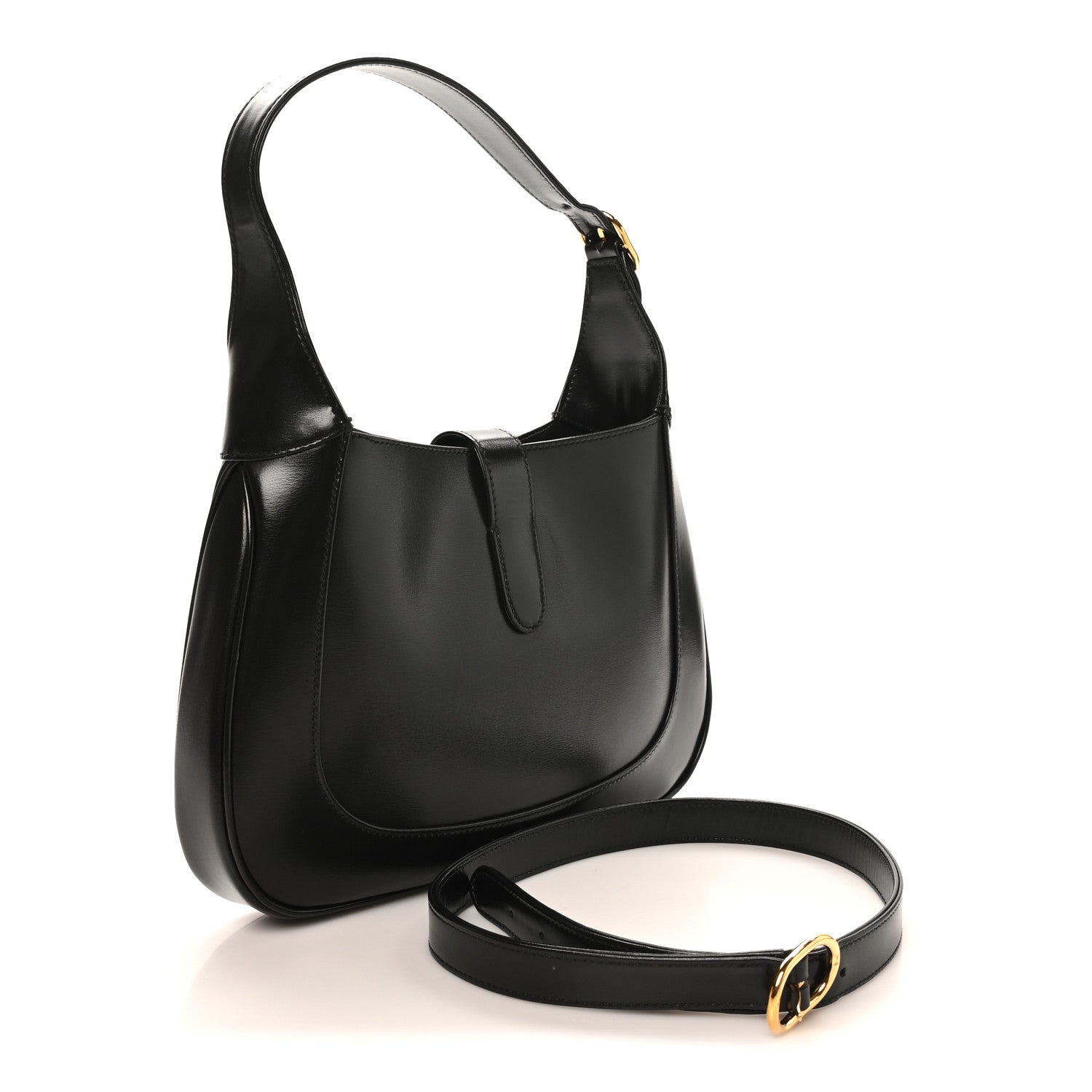 Gucci Boarded Dyana Lux Calfskin Small Jackie 1961 Hobo Black