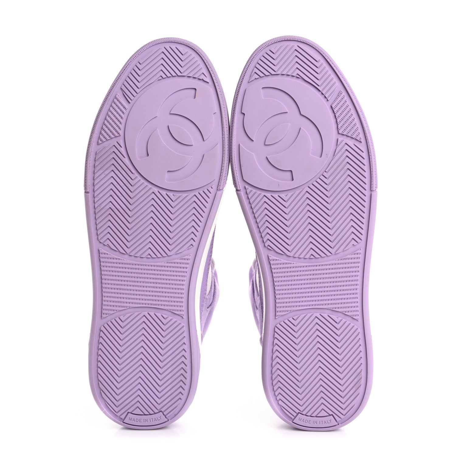 Cotton High Top Sneakers 38 Purple White