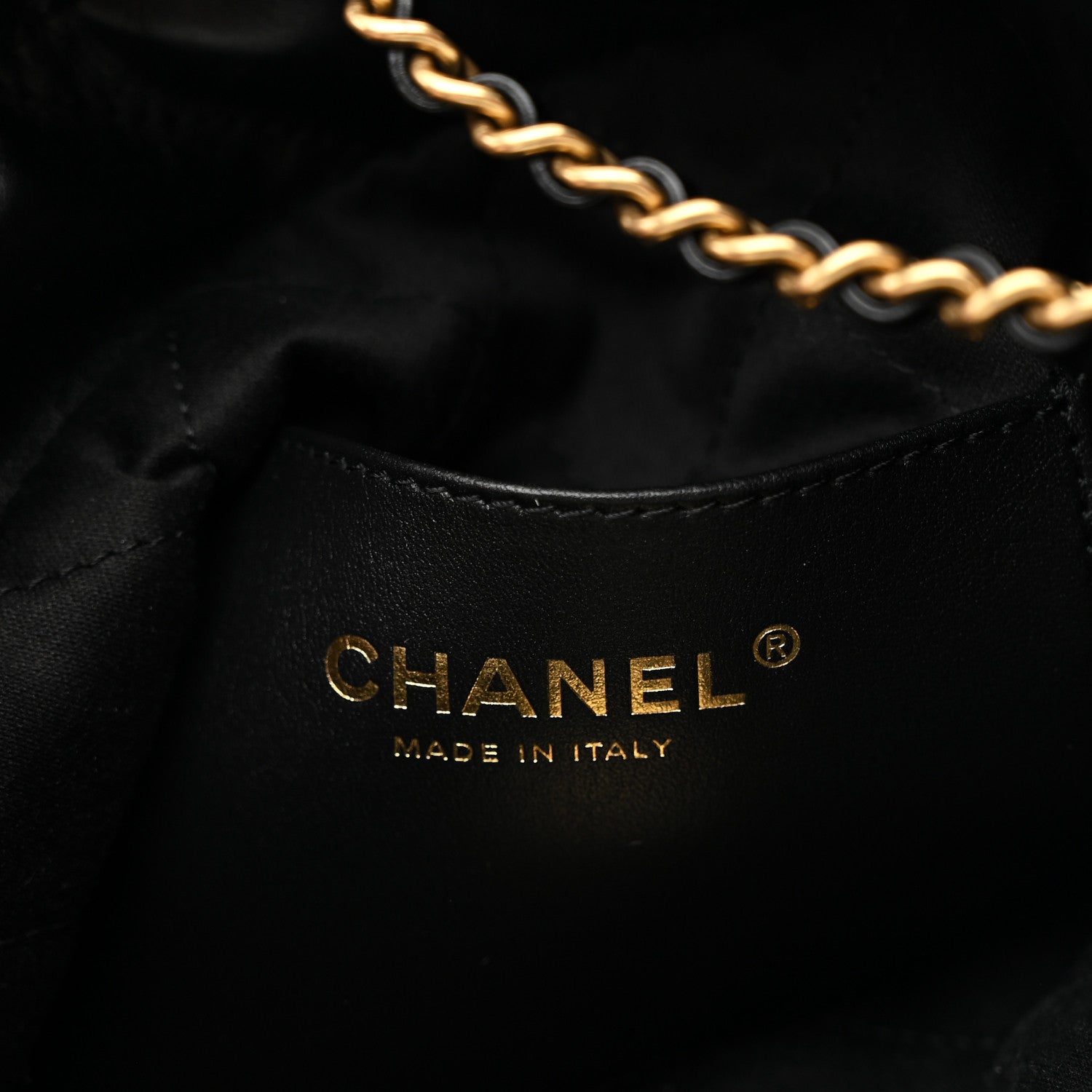 Chanel Shiny Calfskin Quilted Mini Chanel 22 Black