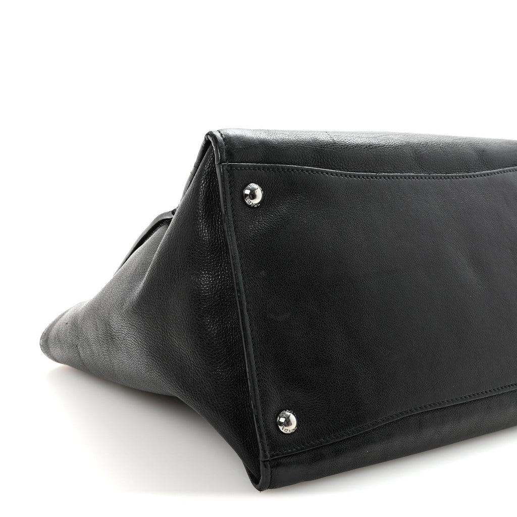Prada Glace Calf Twin Pocket Tote Black
