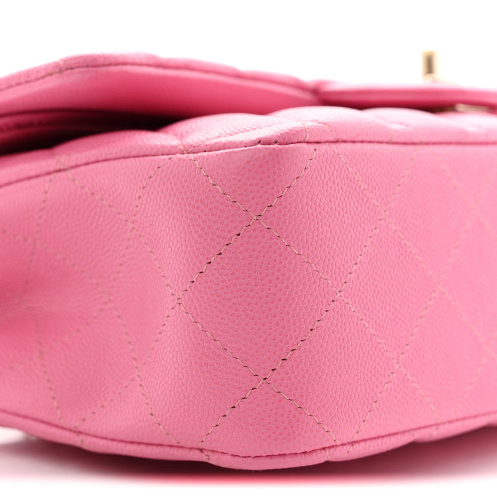 Chanel Caviar Quilted Medium Double Flap Pink