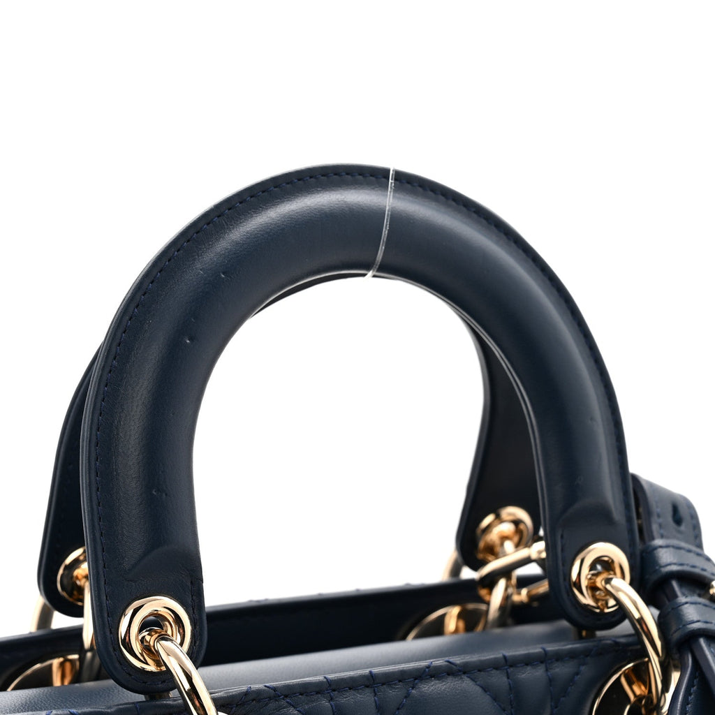 Christian Dior Lambskin Cannage Small My ABCDior Lady Dior Blue