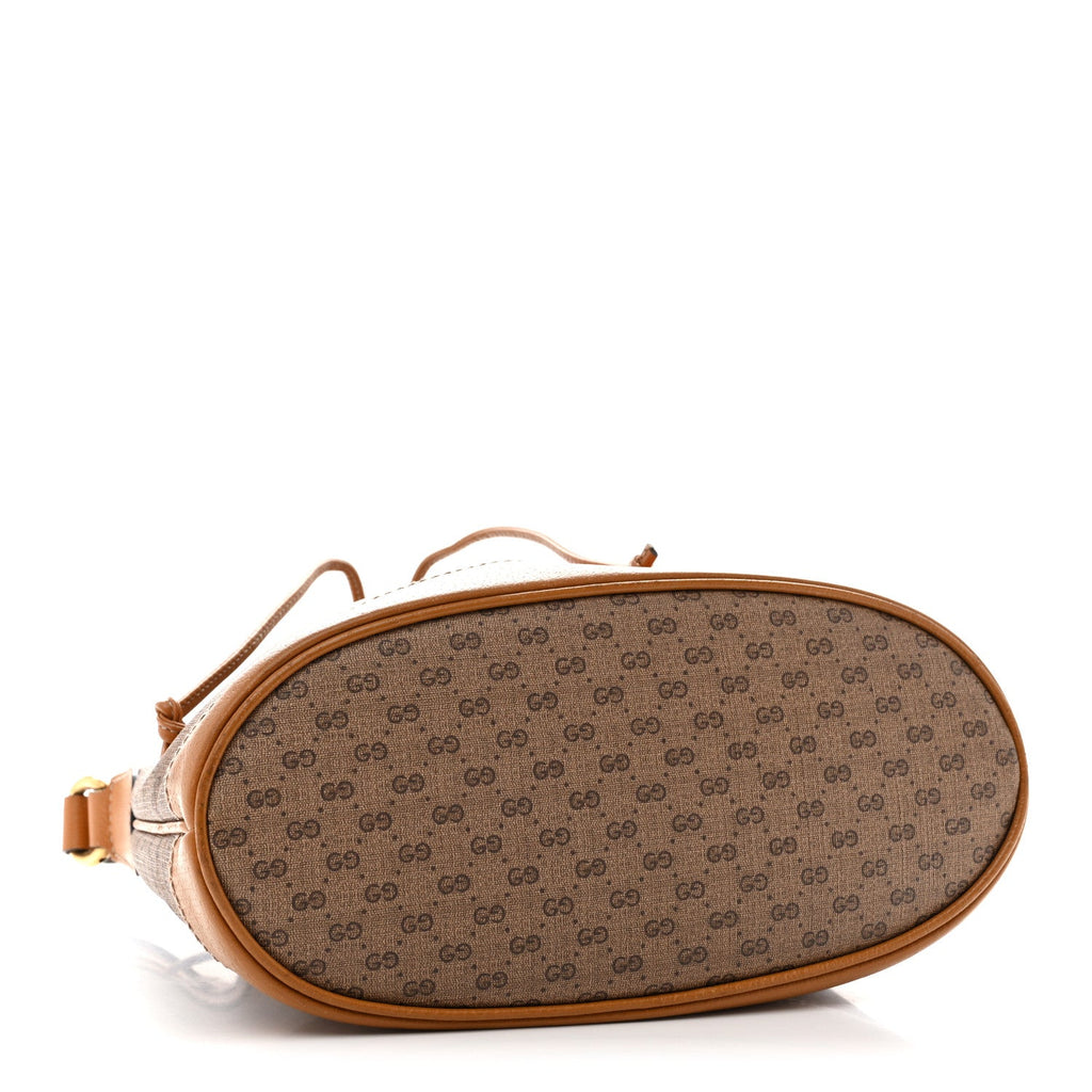 Gucci X DISNEY Mini Vintage GG Supreme Monogram Bucket Bag Beige Vintage Sun Oil