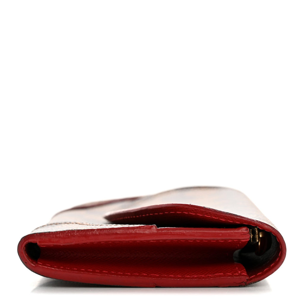 Louis Vuitton Damier Ebene Caissa Wallet Cherry