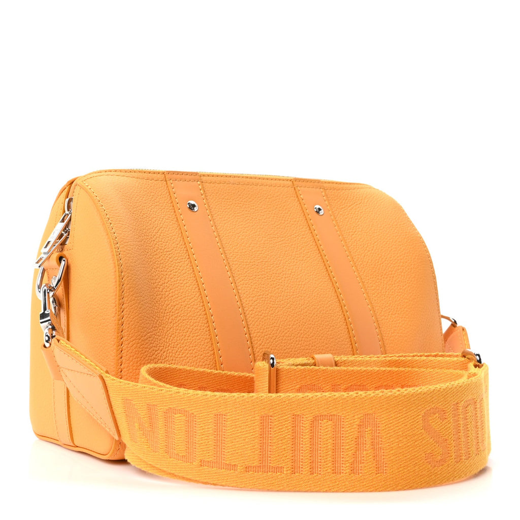 Louis Vuitton Grained Calfskin Aerogram City Keepall Safran Yellow