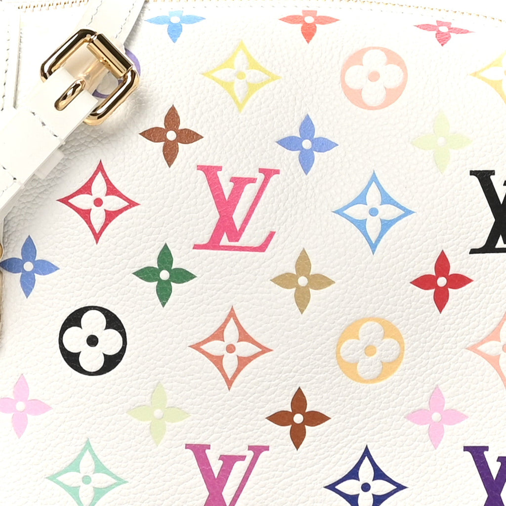 Louis Vuitton LV x TM Cowhide Monogram Multicolor Side Trunk MM White