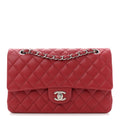 Chanel Lambskin Quilted Medium Double Flap Red