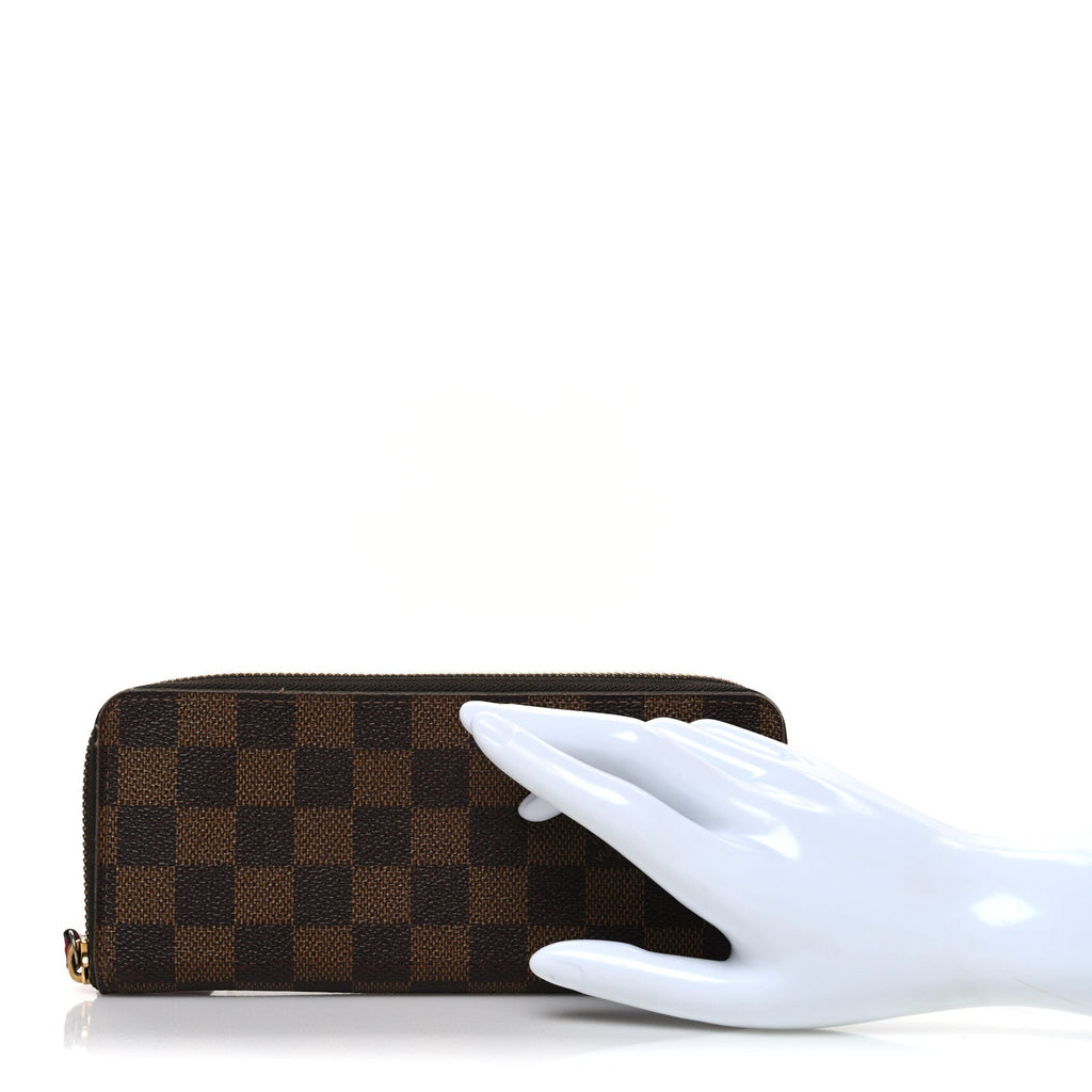 Louis Vuitton Damier Ebene Clemence Wallet Cherry