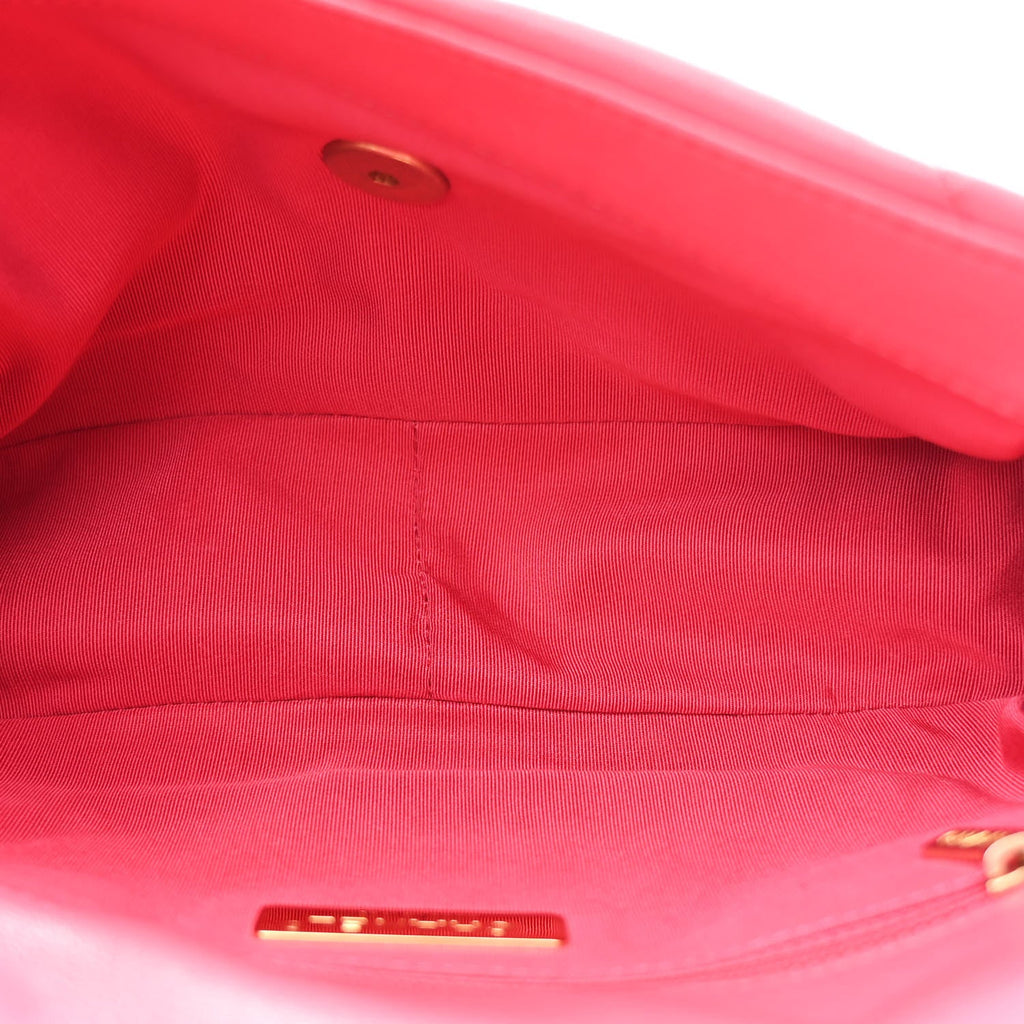 Chanel Lambskin Quilted Medium Chanel 19 Flap Dark Pink