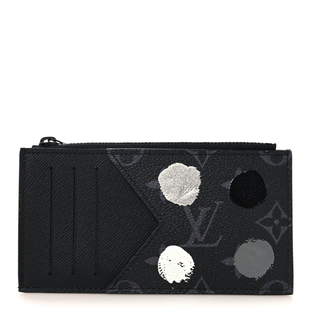 Louis Vuitton LV X YK Monogram Eclipse Taiga Coin Card Holder