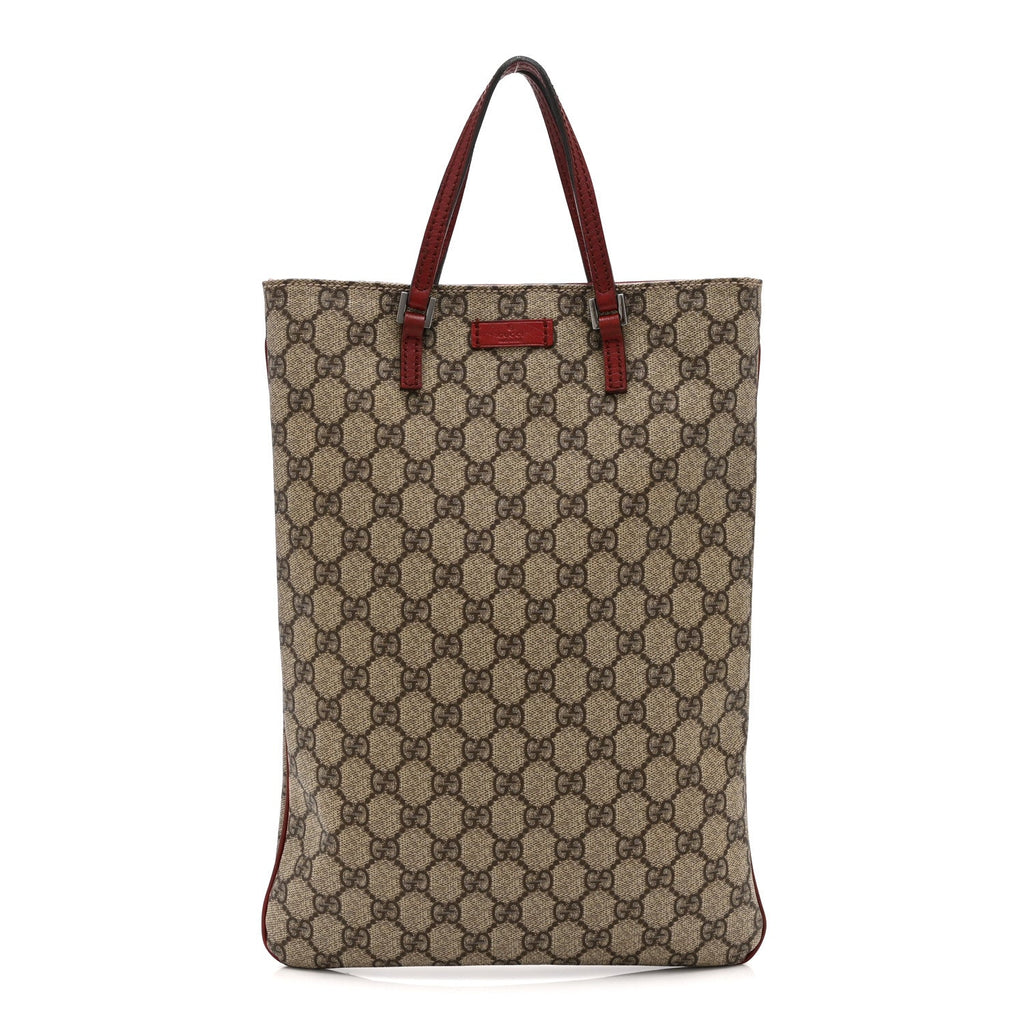 Gucci GG Plus Monogram Vertical Tote Red