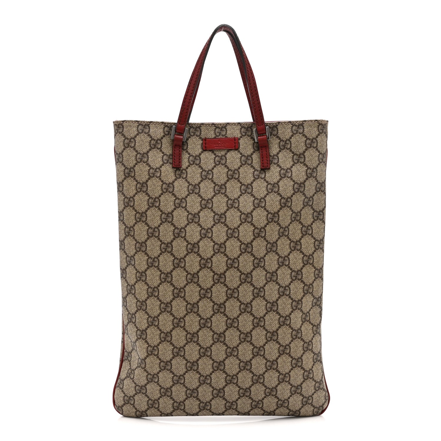 Gucci GG Plus Monogram Vertical Tote Red
