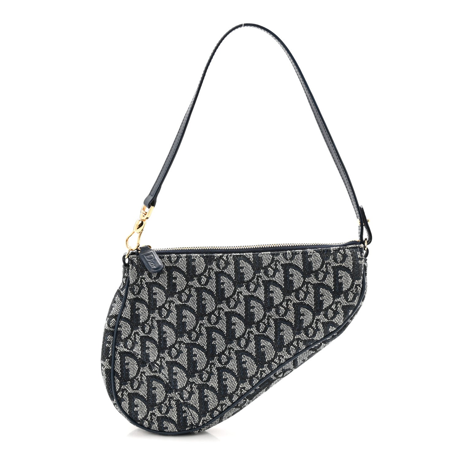 Christian Dior Monogram Mini Saddle Pochette Navy