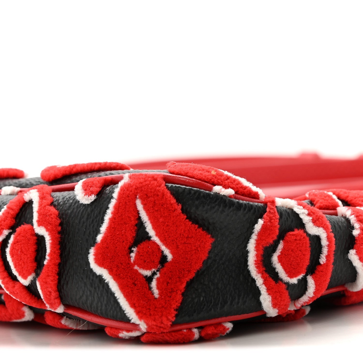 Louis Vuitton X UF Tufted Monogram Pochette Accessories Black Red