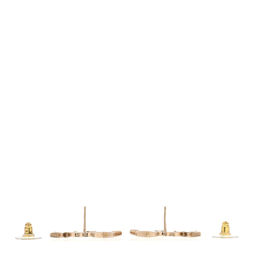 Crystal Star CC Earrings Gold