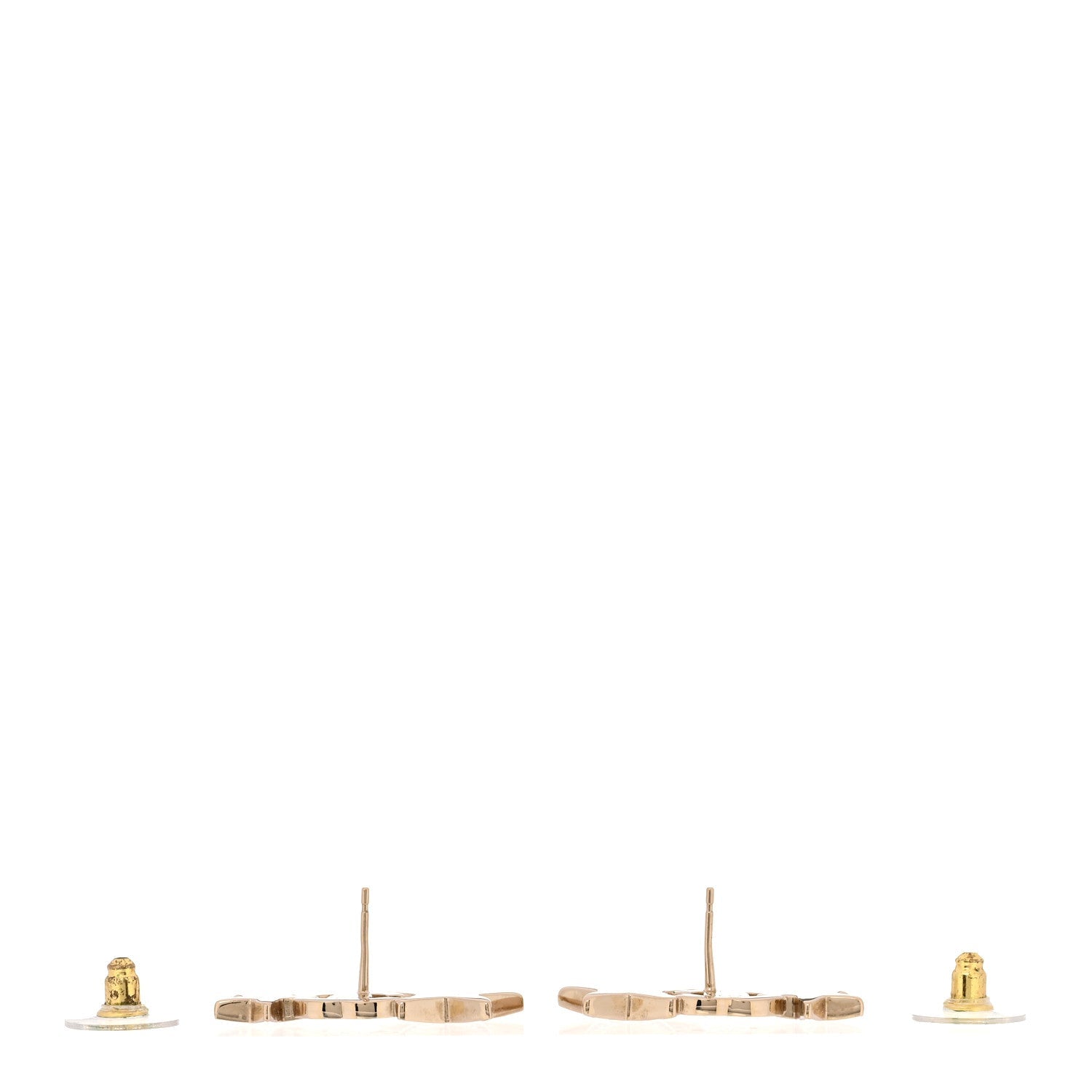 Crystal Star CC Earrings Gold