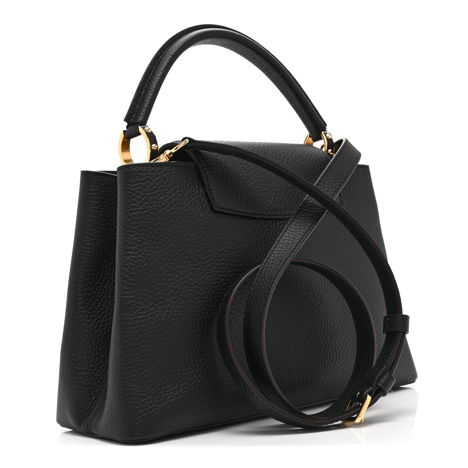 Louis Vuitton Taurillon Capucines PM Black