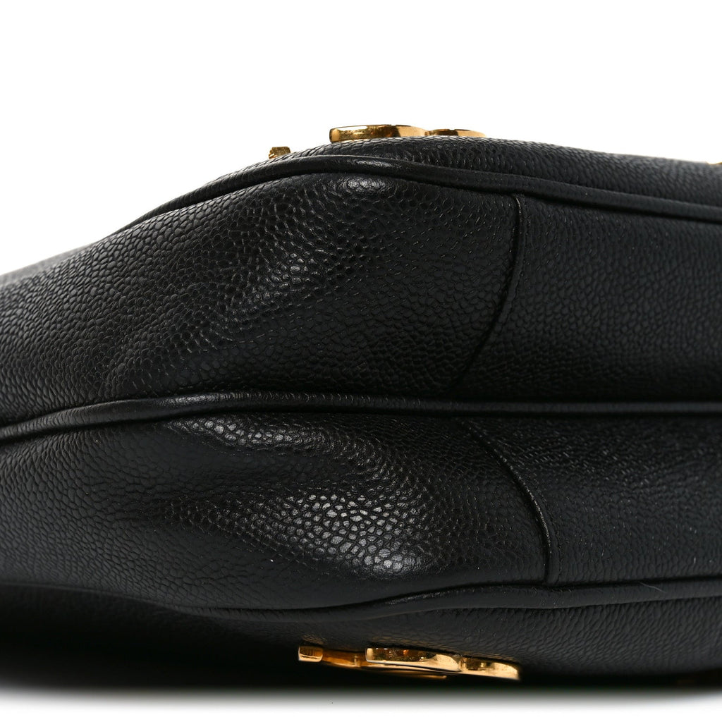 Chanel Caviar CC Shoulder Bag Black