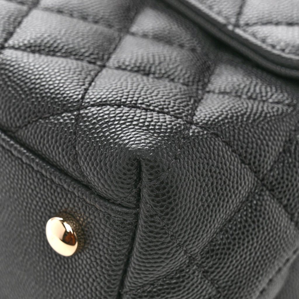 Chanel Caviar Quilted Small Coco Handle Flap Black