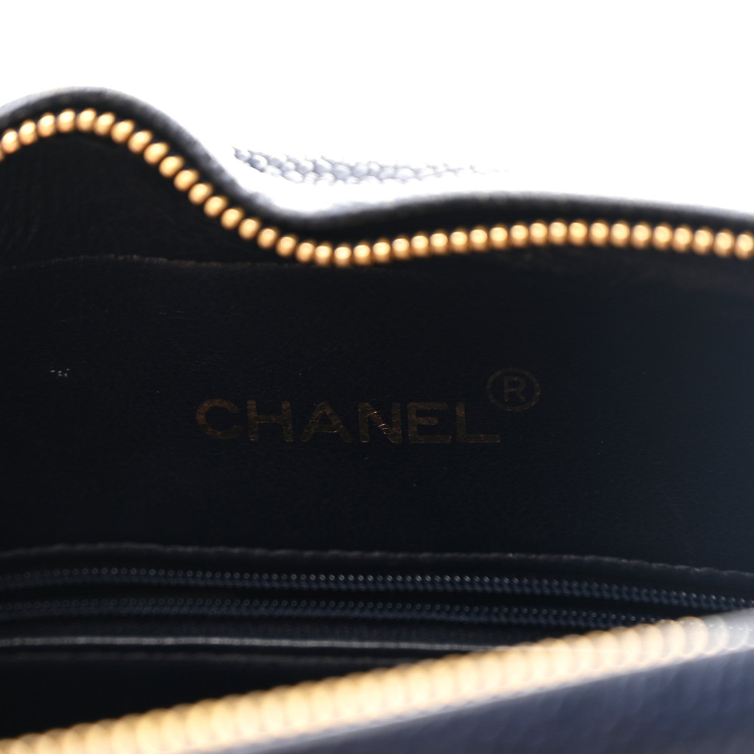 Chanel Caviar Quilted CC Shoulder Bag Navy