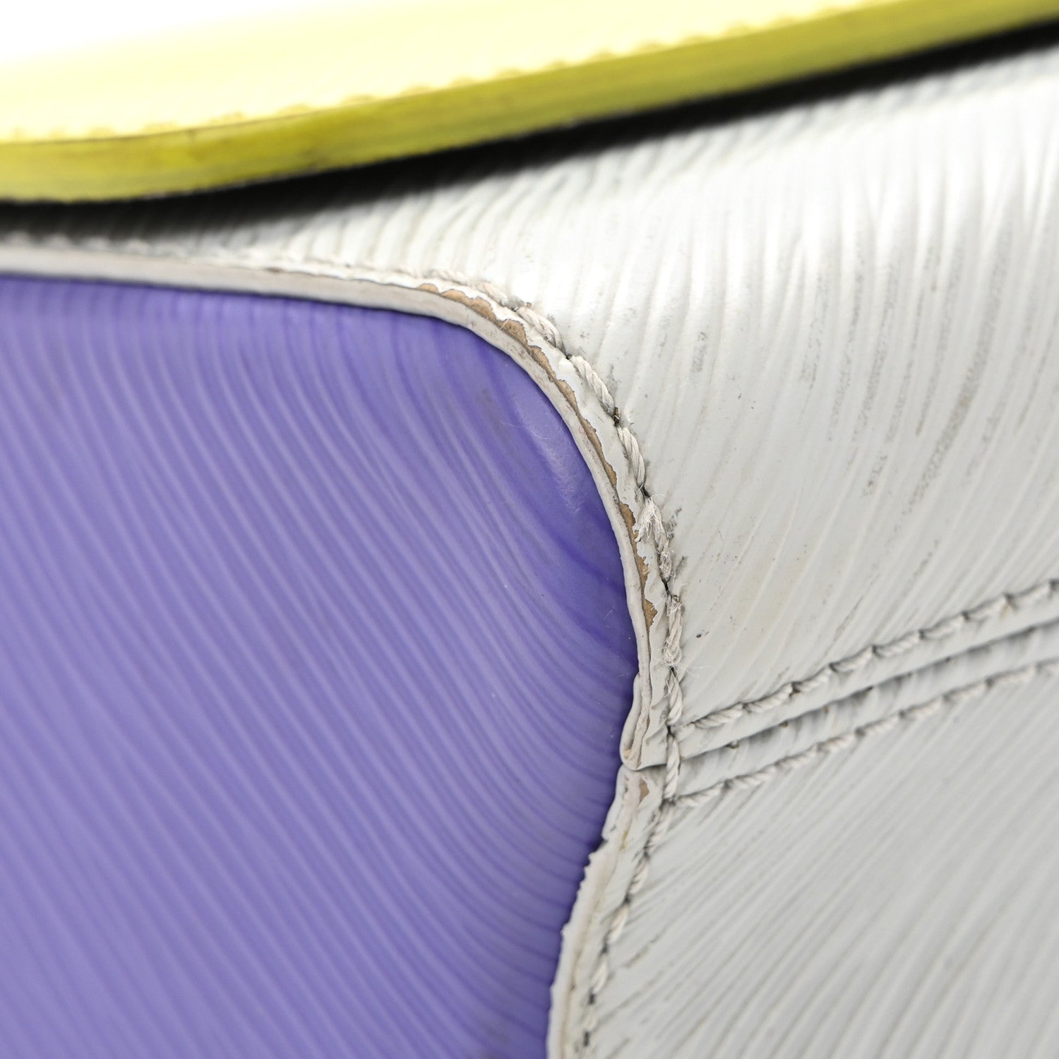 Louis Vuitton Epi Twist Shoulder Bag MM Purple Yellow Grey