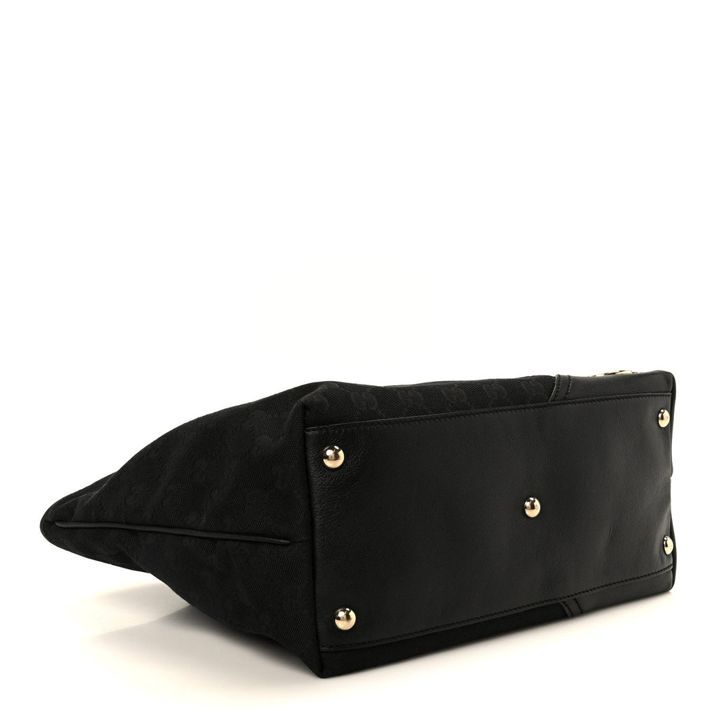 Gucci Monogram Medium New Britt Tote Black