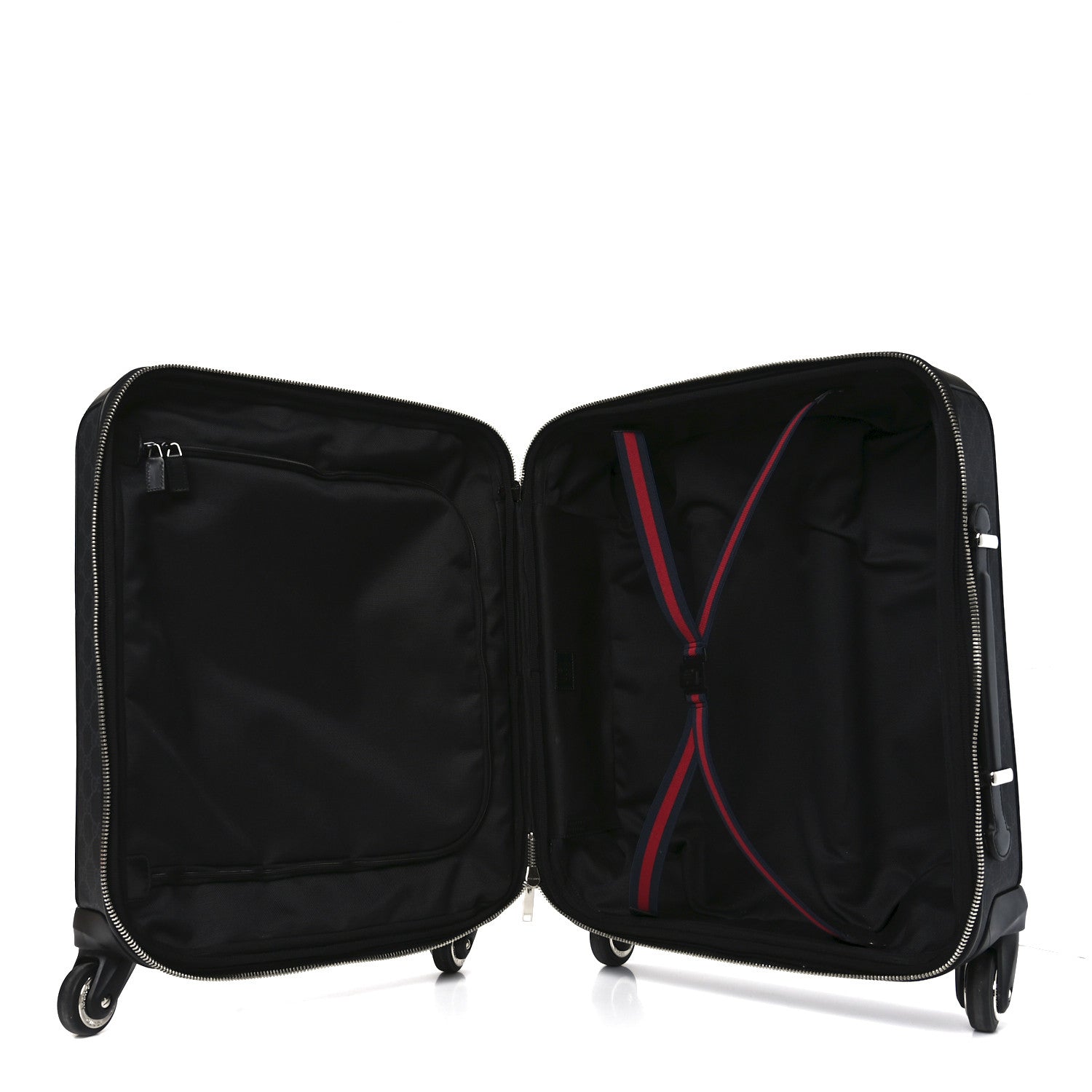 Gucci GG Supreme Monogram Calfskin Cabin Trolley Black