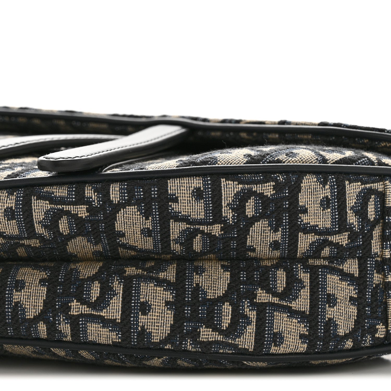 Christian Dior Oblique Saddle Bag With Strap Blue