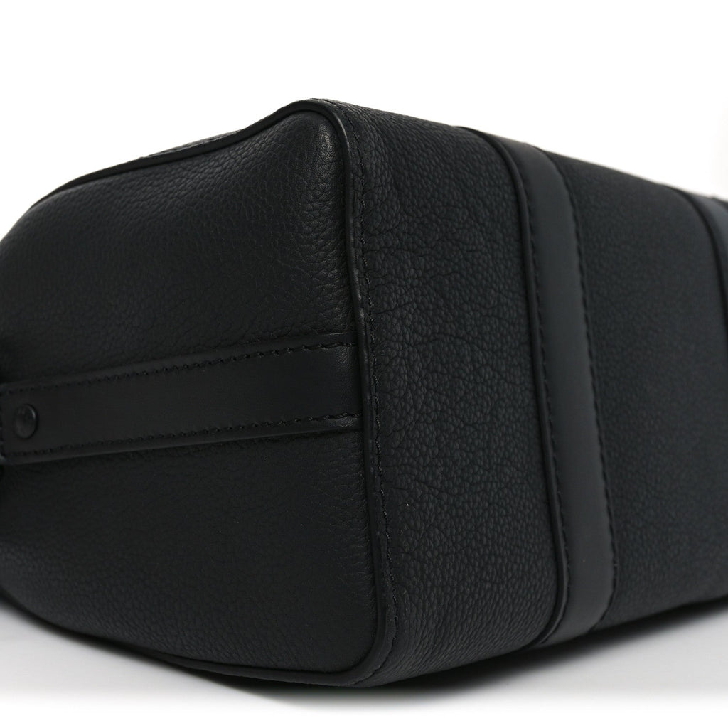 Louis Vuitton Grained Calfskin Aerogram City Keepall Black
