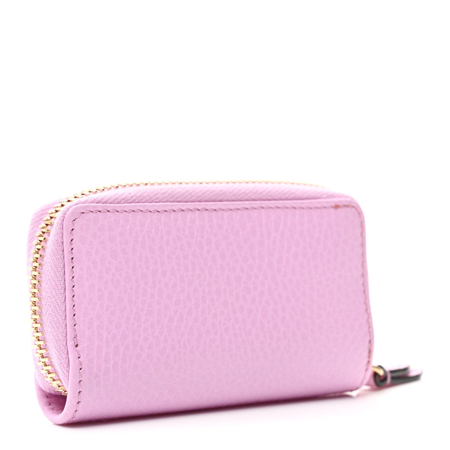 Gucci Dollar Calfskin Bosco Zip Around Key Case Malva
