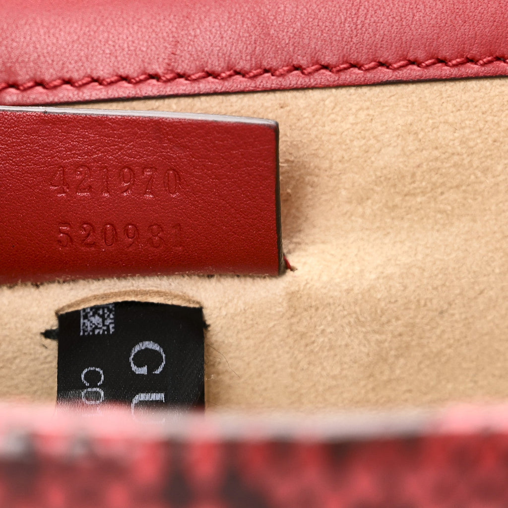 Gucci Snakeskin Mini Dionysus Shoulder Bag Red
