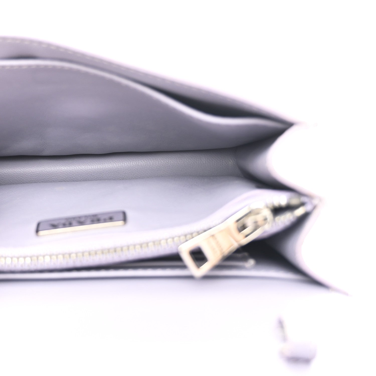 Prada Saffiano Lux Crossbody Bag Glicine