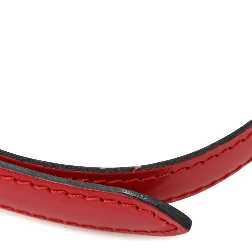 Louis Vuitton Calfskin 16mm Adjustable Shoulder Strap Red