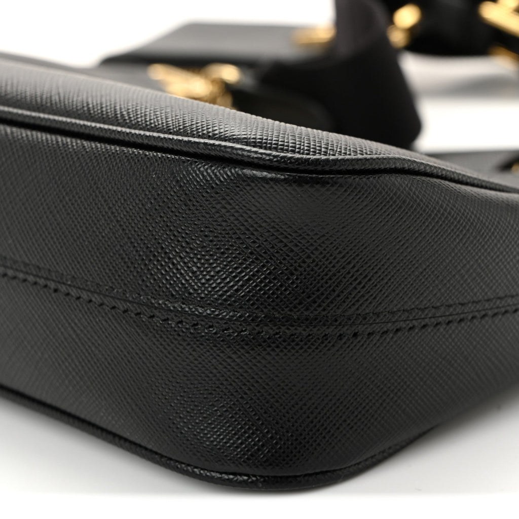 Prada Saffiano Lux Re-Edition 2005 Shoulder Bag Black