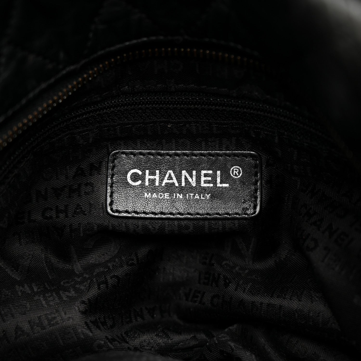Chanel Distressed Lambskin Vintage Ligne Lady Braid Tote Black