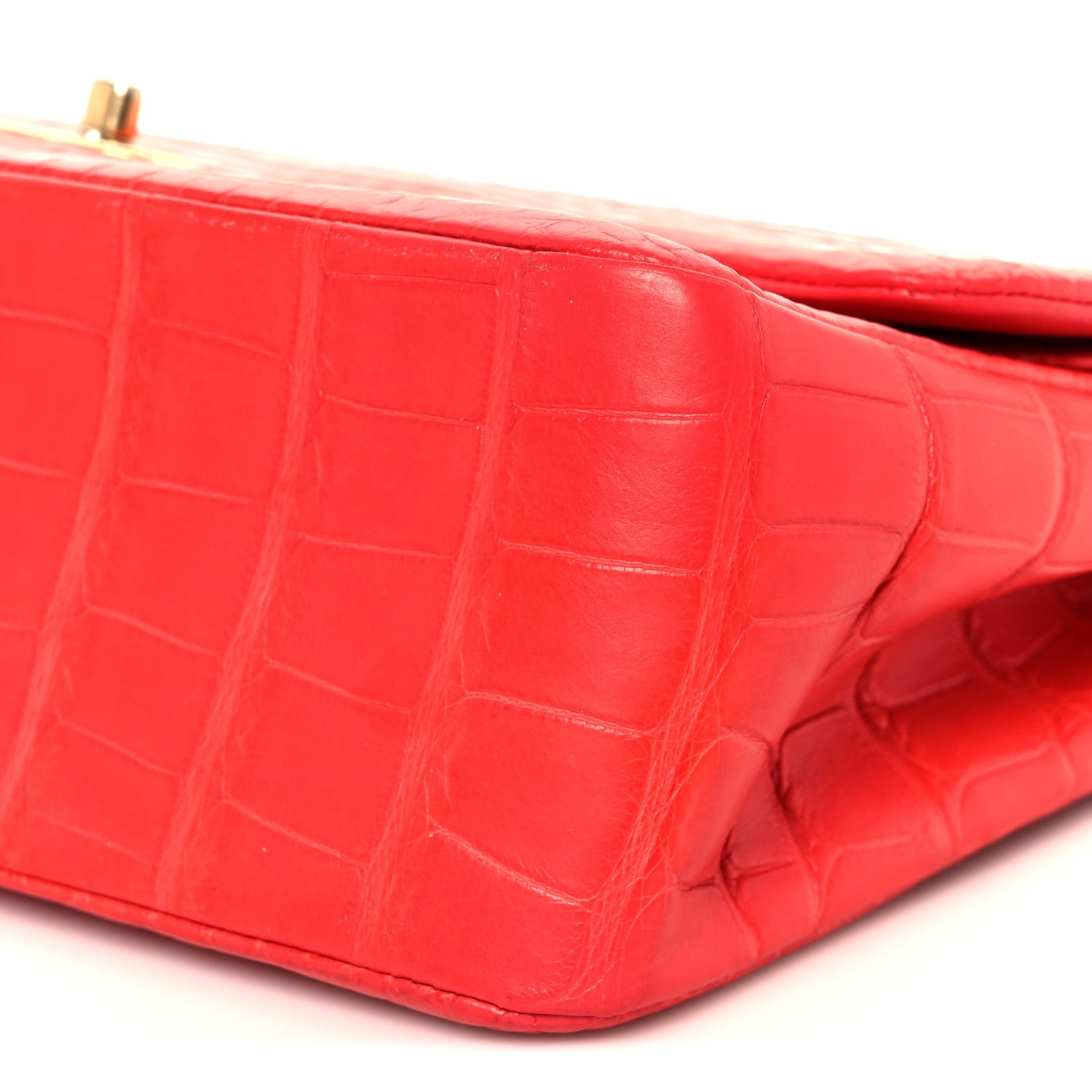 Chanel Alligator Jumbo Double Flap Red