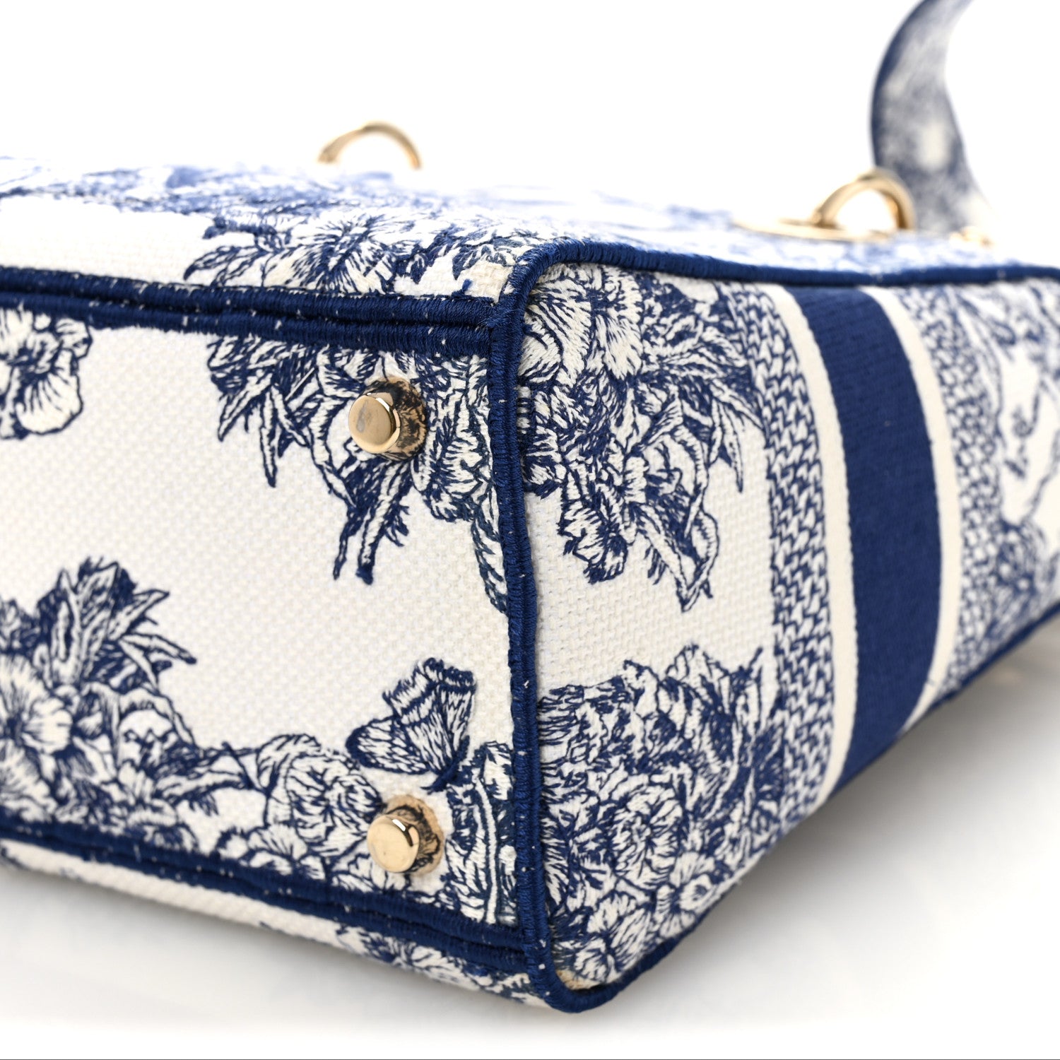 Christian Dior Canvas Reverse Embroidered Rêve d'Infini Medium Lady D-Lite Blue Multicolor