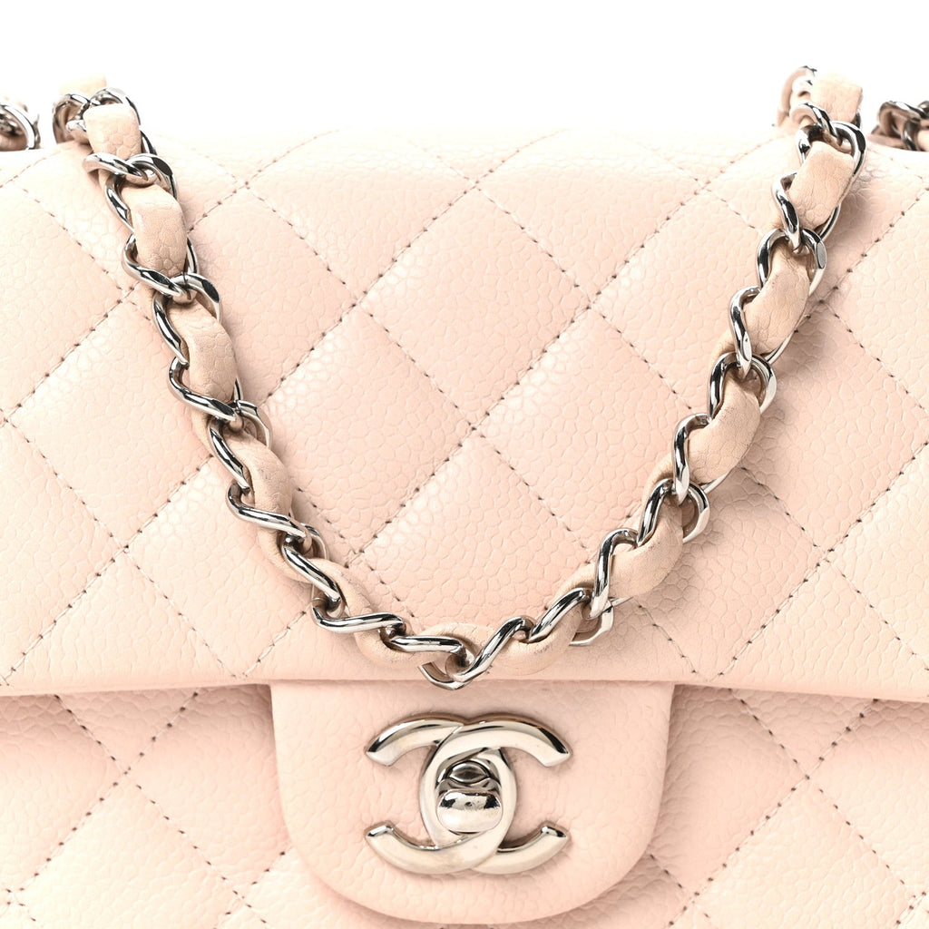 Chanel Caviar Quilted Mini Rectangular Flap Light Pink