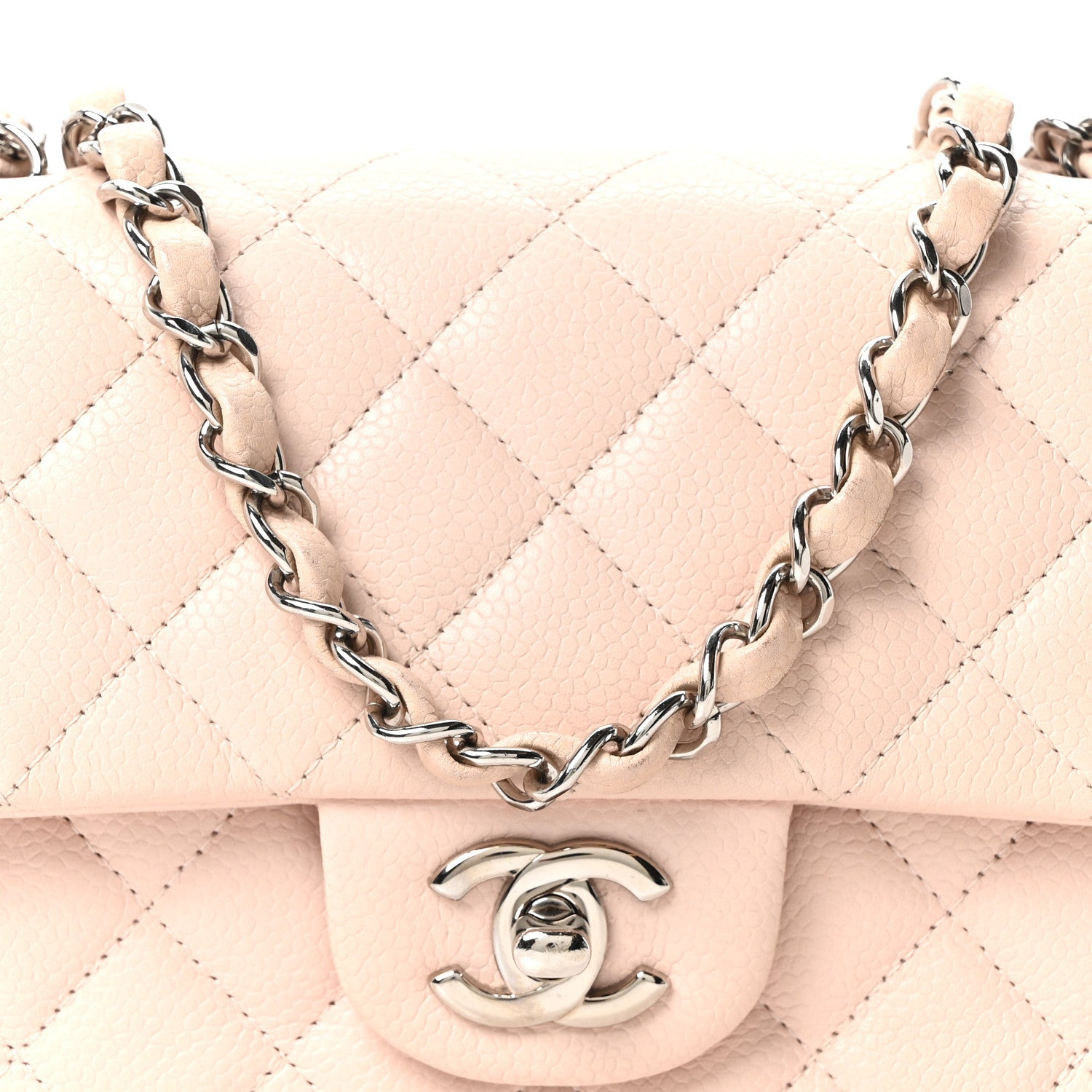 Chanel Caviar Quilted Mini Rectangular Flap Light Pink