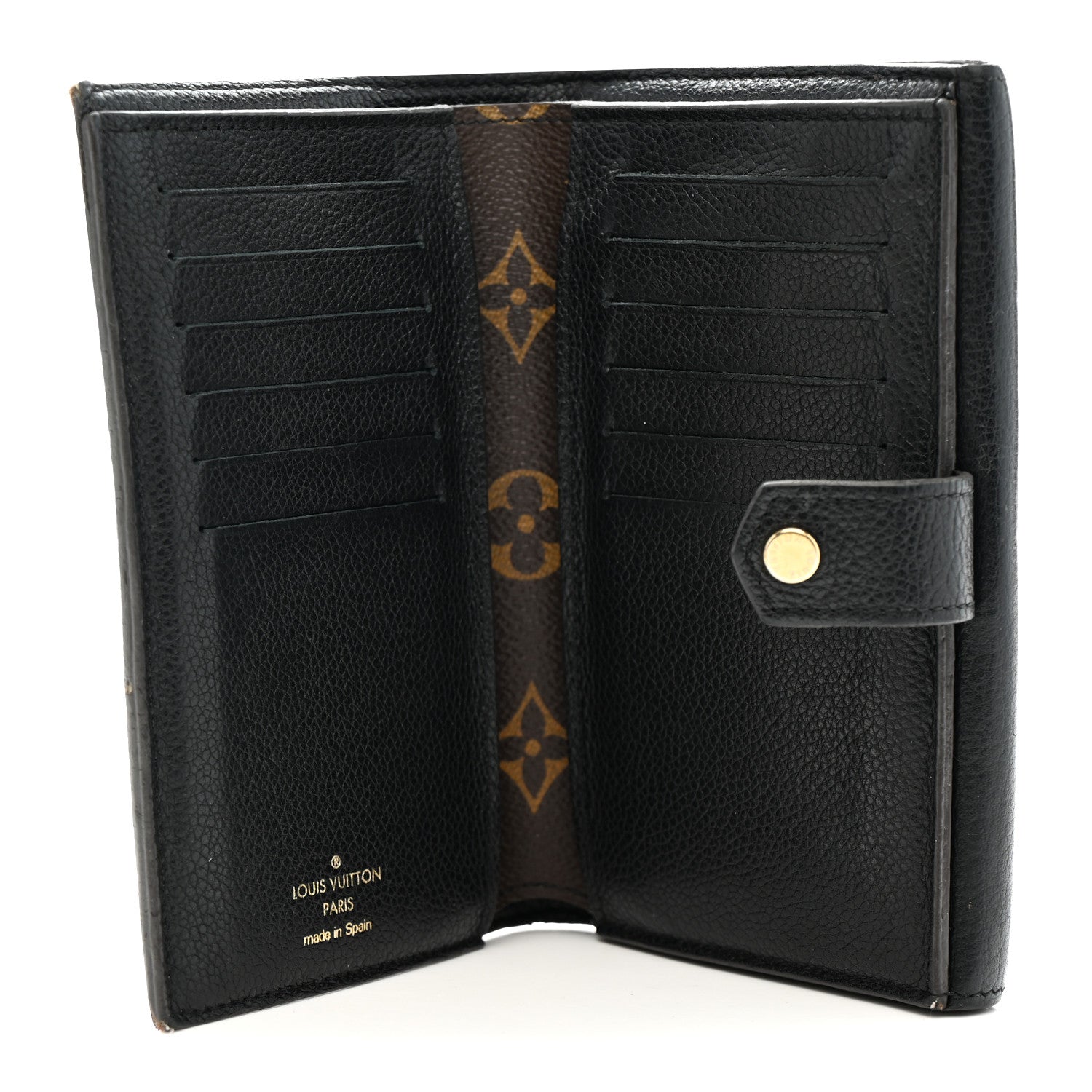 Louis Vuitton Monogram Pallas Compact Wallet Black