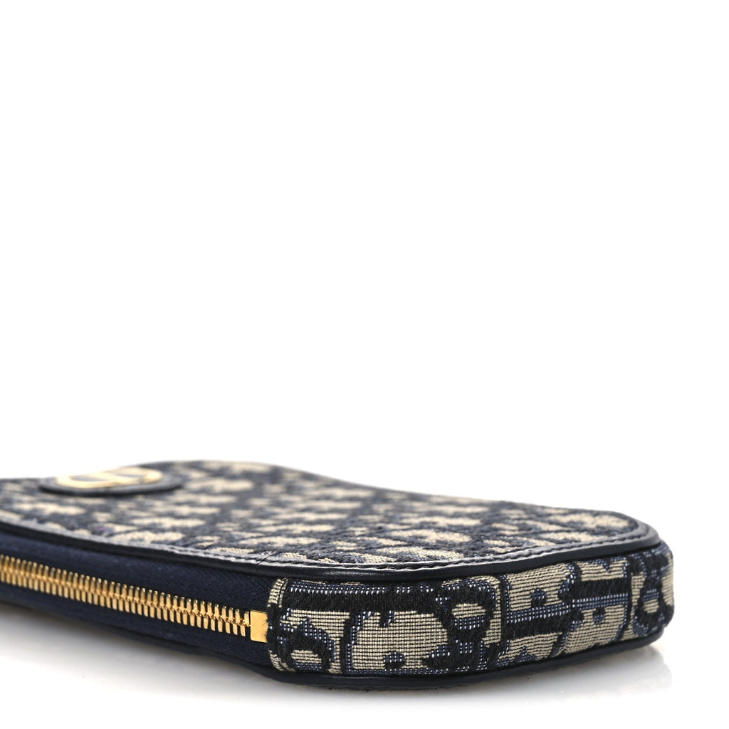 Christian Dior Oblique 30 Montaigne Phone Holder Blue