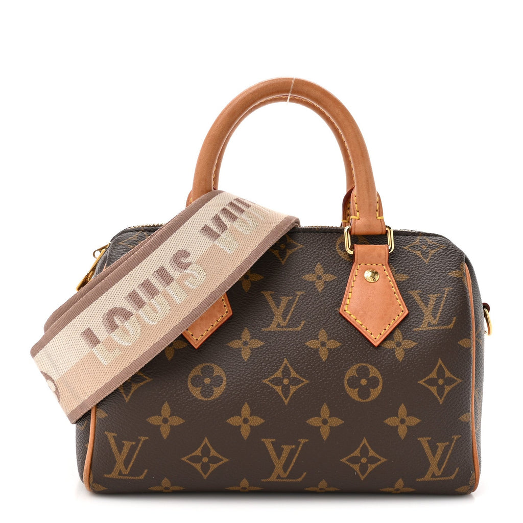 Louis Vuitton Monogram Speedy Bandouliere 20 Beige
