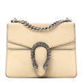 Gucci Textured Calfskin Crystal Mini Dionysus Shoulder Bag Mystic White