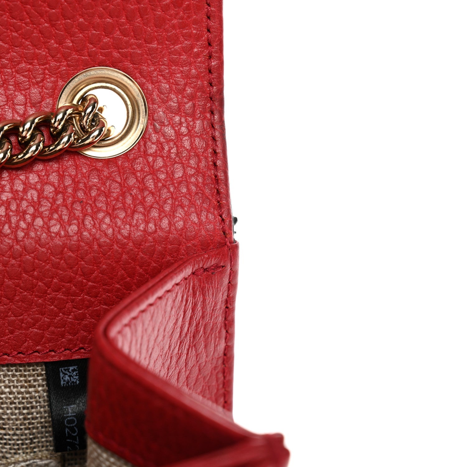Gucci Dollar Calfskin Small Interlocking G Shoulder Bag Red