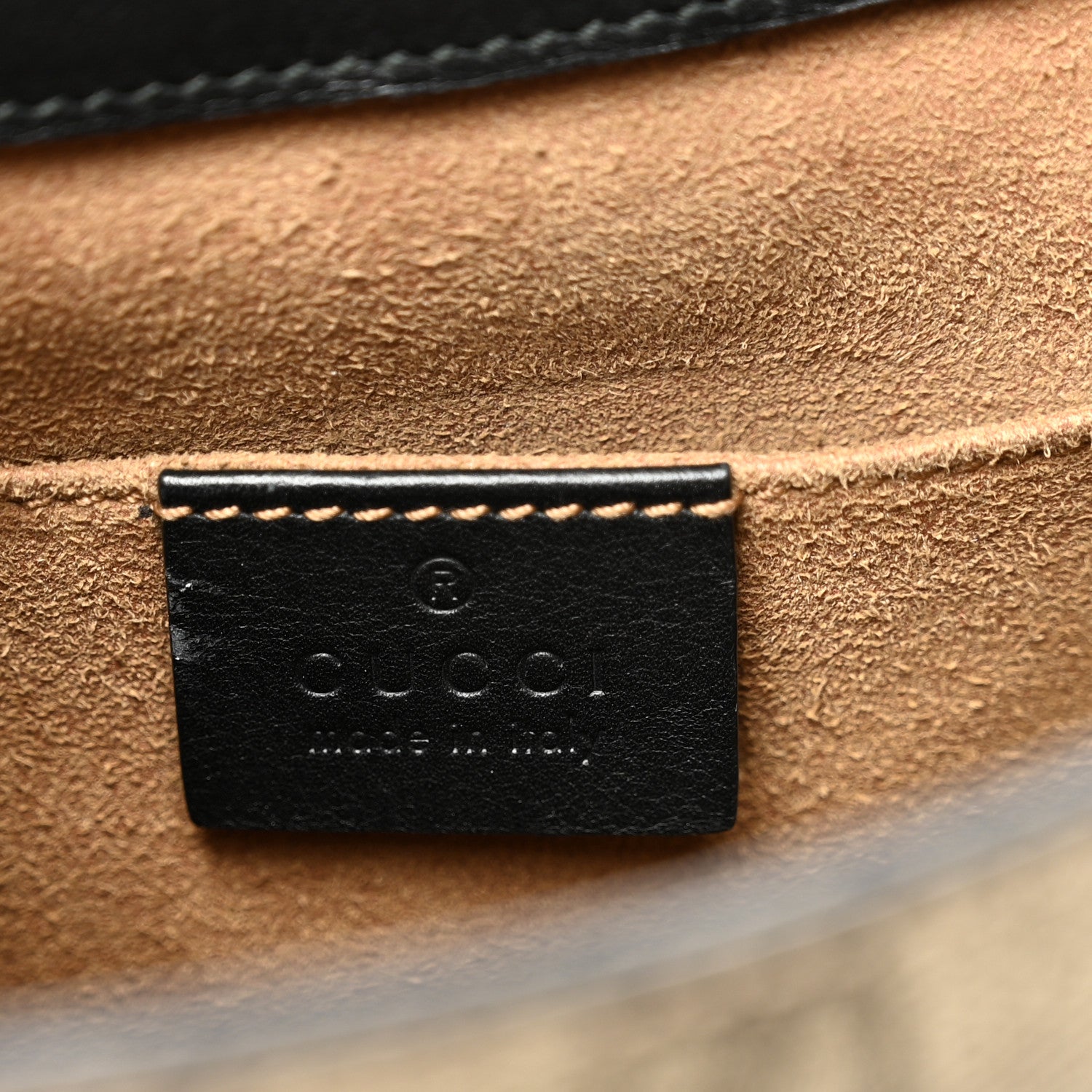 Gucci GG Supreme Monogram Web Medium Padlock Messenger Shoulder Bag Black