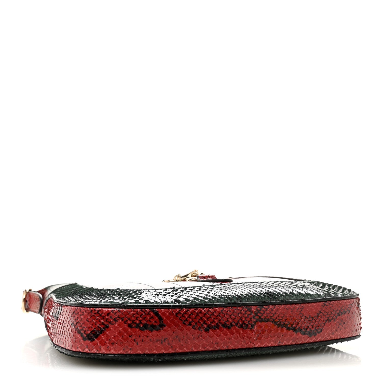 Gucci Snakeskin Web Small Jackie 1961 Hobo Green