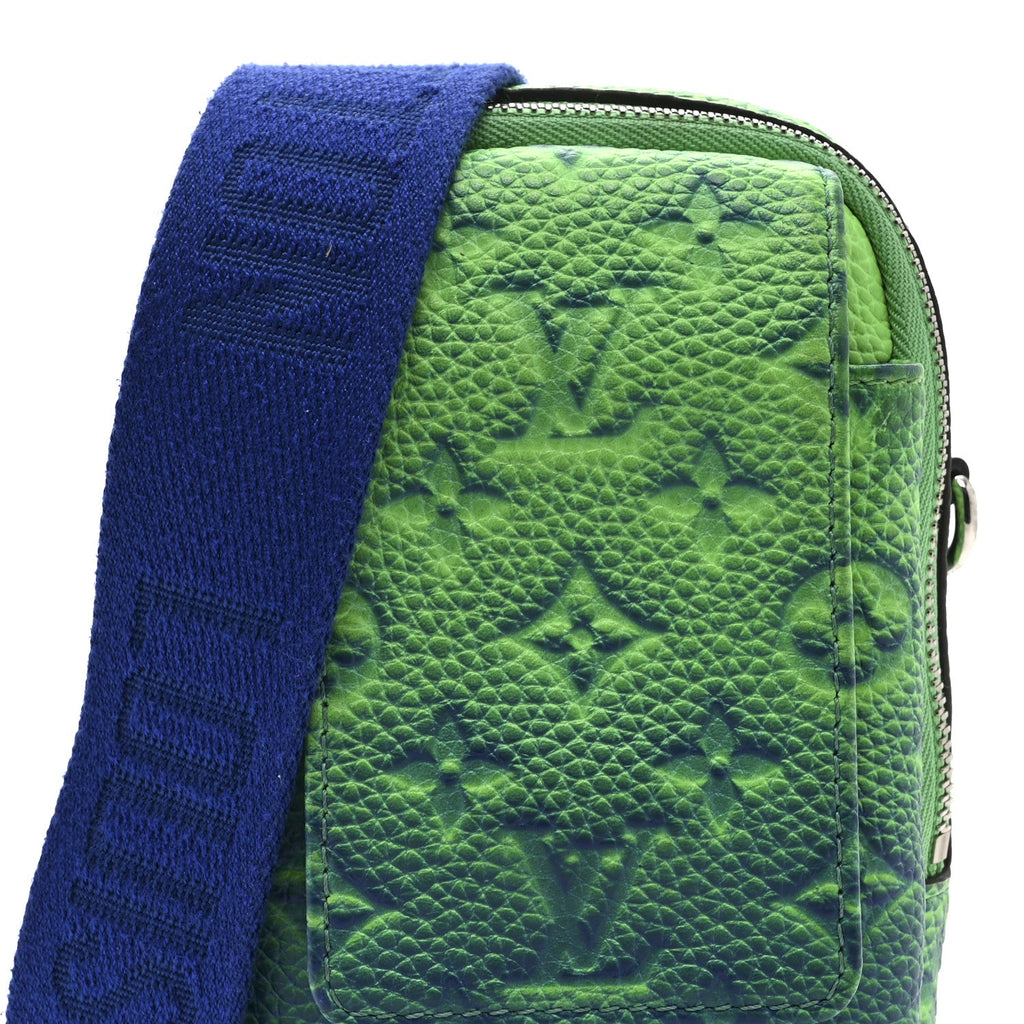 Louis Vuitton Taurillon Illusion Double Phone Case Bleu Vert