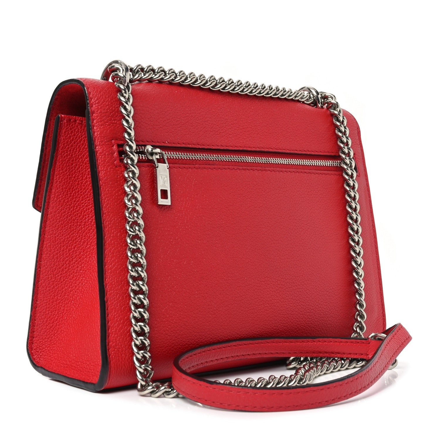 Louis Vuitton Soft Calfskin My Lockme Chain Bag BB Poppy