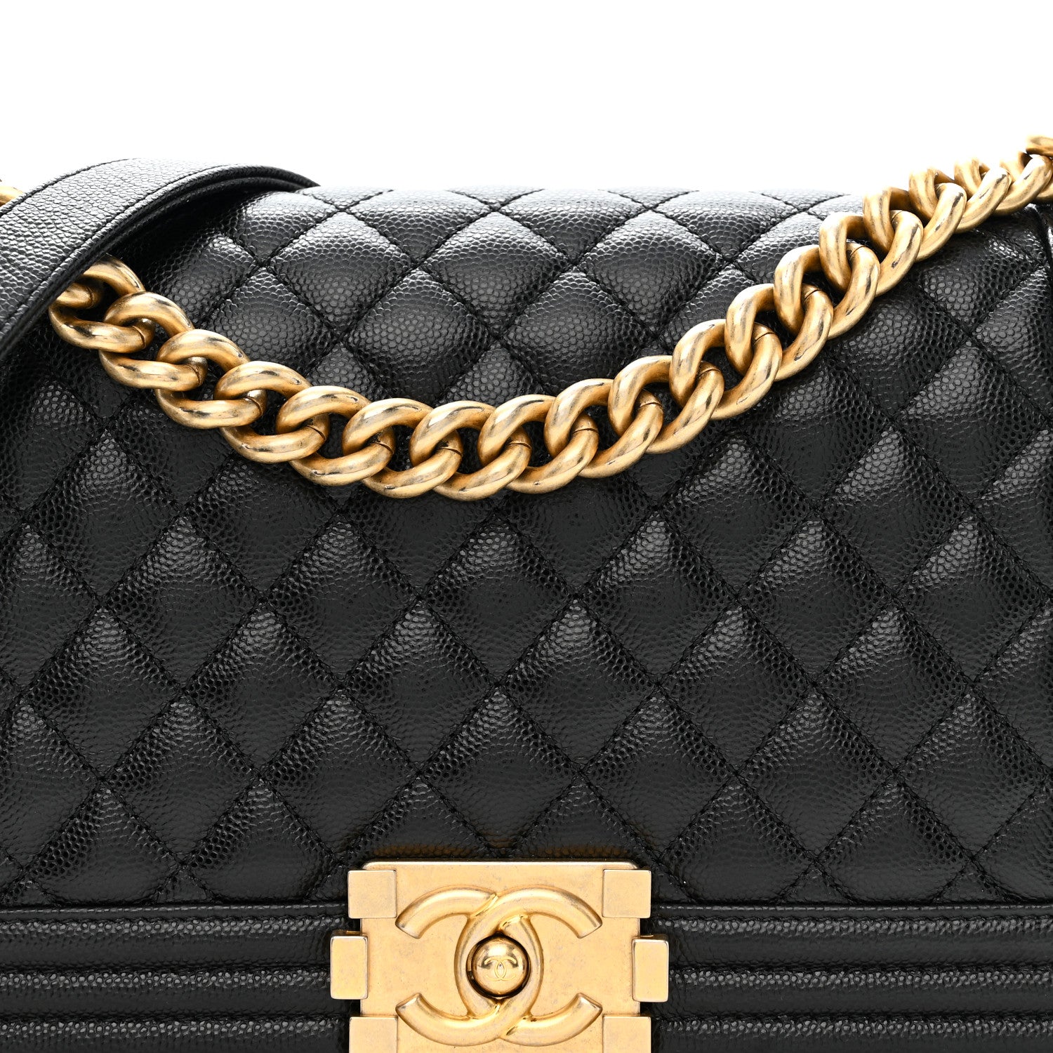 Chanel Caviar Quilted Medium Boy Flap Black